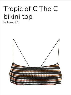 Tropic of C The C bikini top